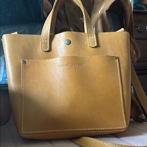 Portland Leather Tan Structured Tote Bag